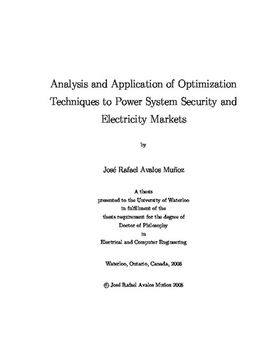 Phd thesis in power systems